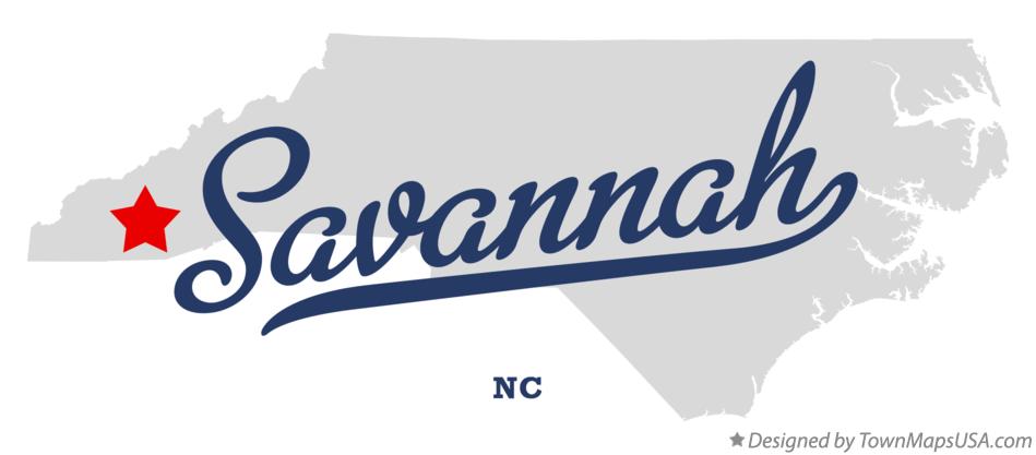 Map of Savannah North Carolina NC