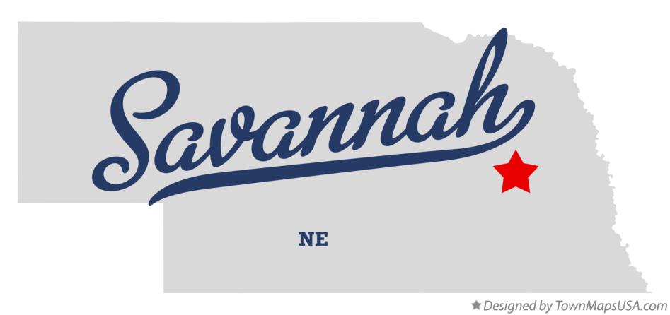 Map of Savannah Nebraska NE