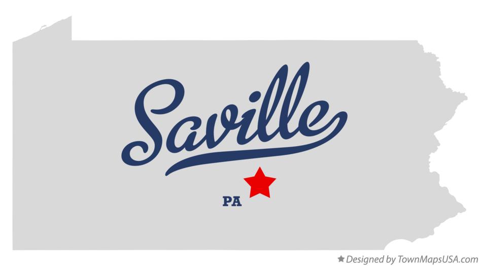 Map of Saville Pennsylvania PA