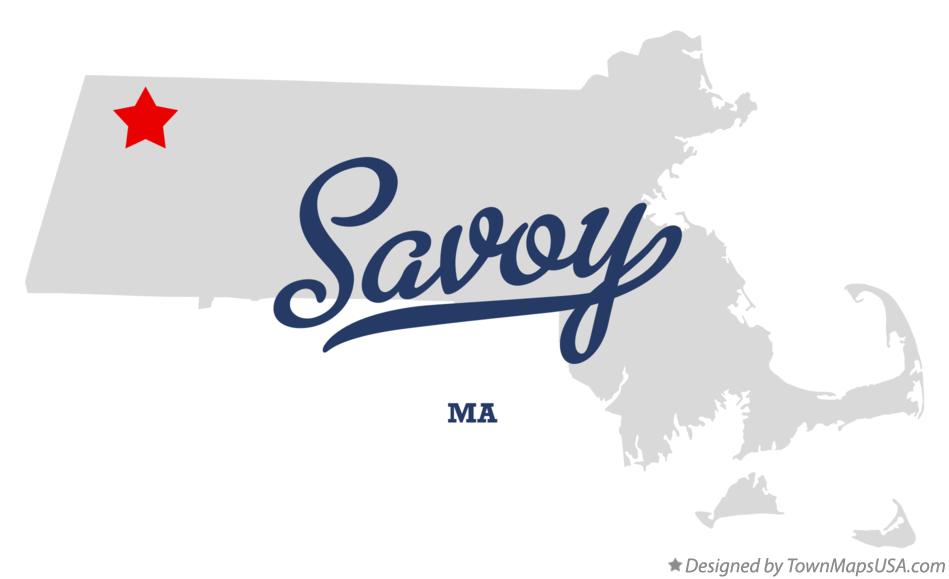 Map of Savoy Massachusetts MA