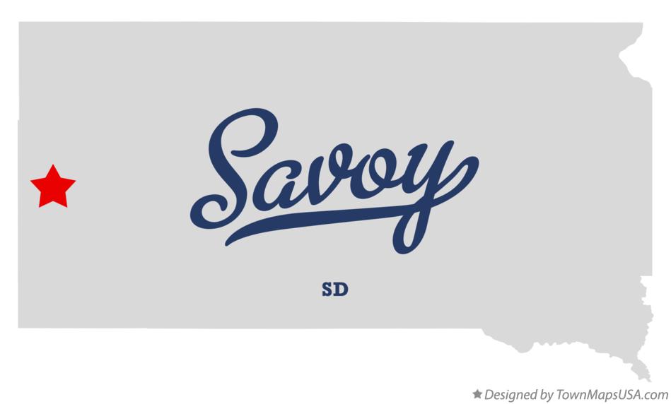 Map of Savoy South Dakota SD