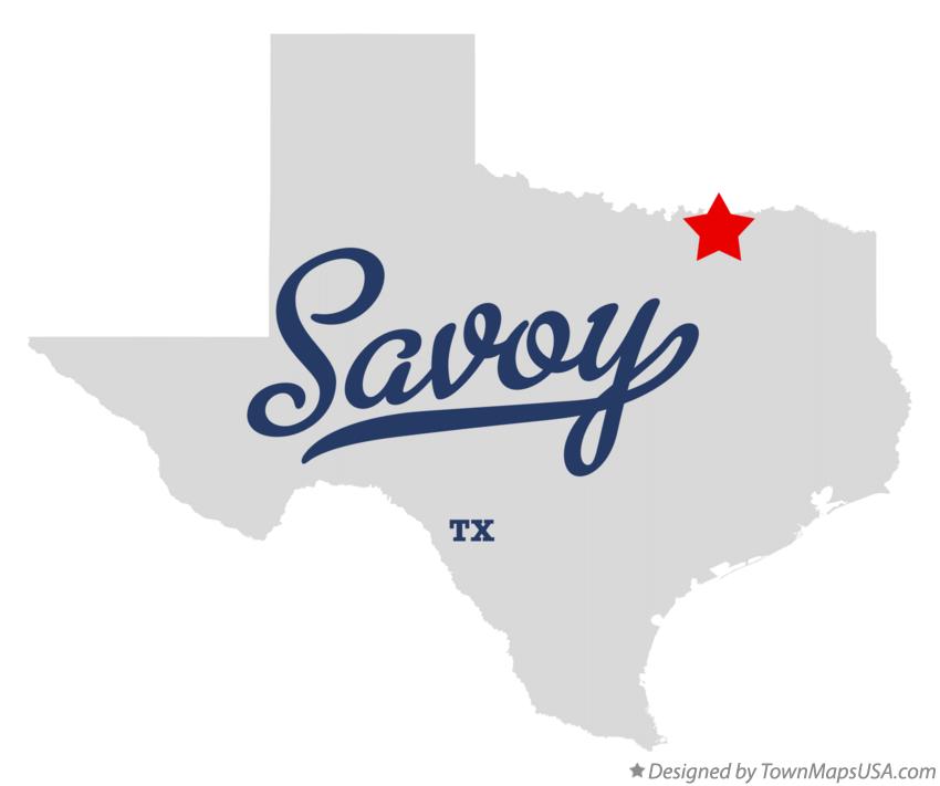 Map of Savoy Texas TX