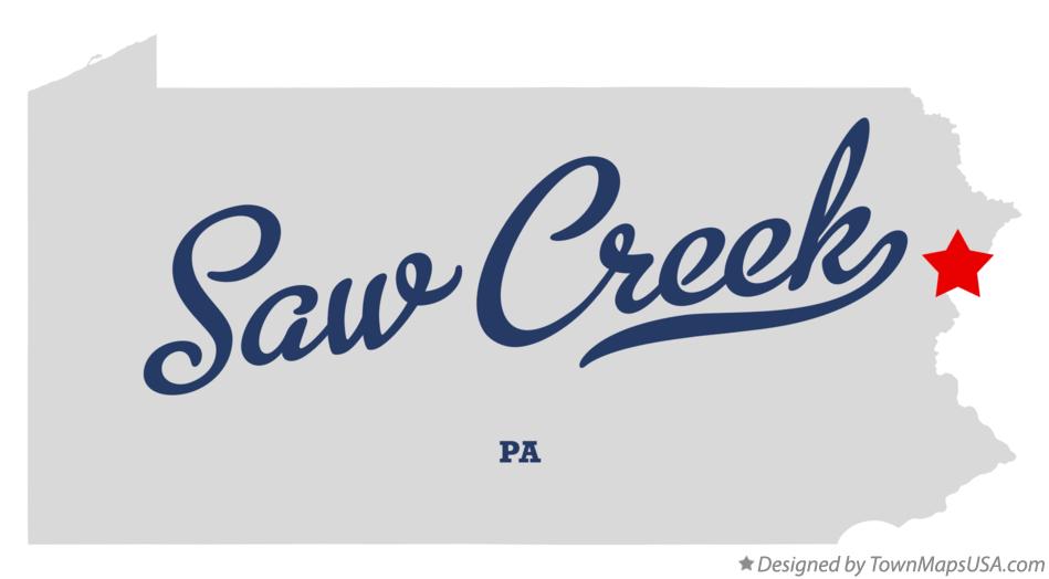 Map of Saw Creek Pennsylvania PA