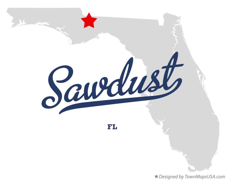Map of Sawdust Florida FL
