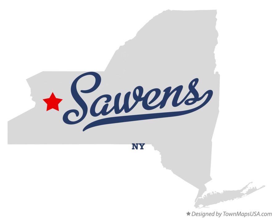 Map of Sawens New York NY