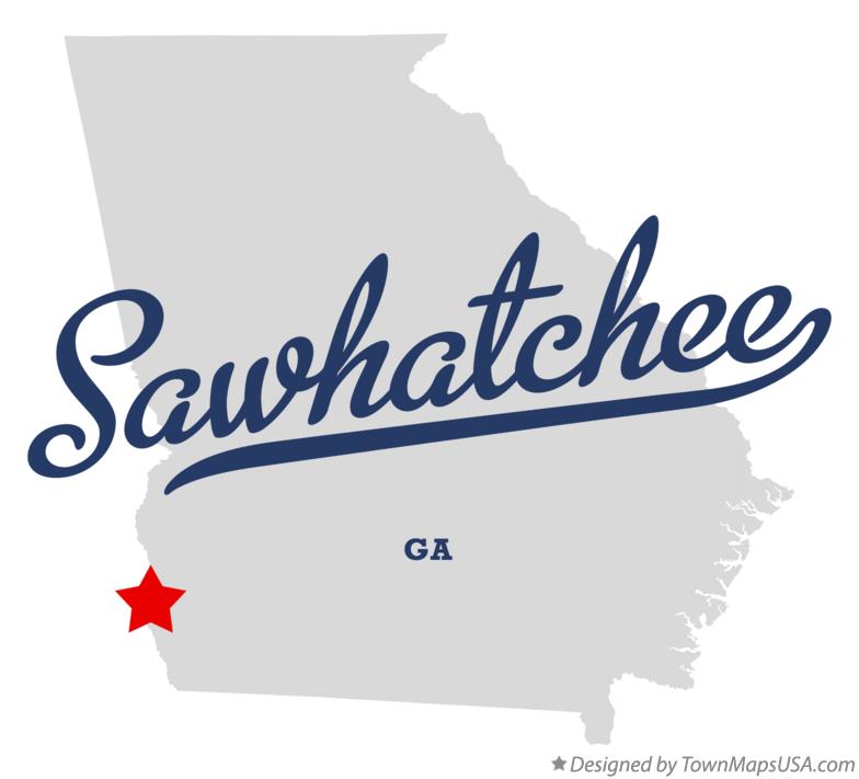 Map of Sawhatchee Georgia GA