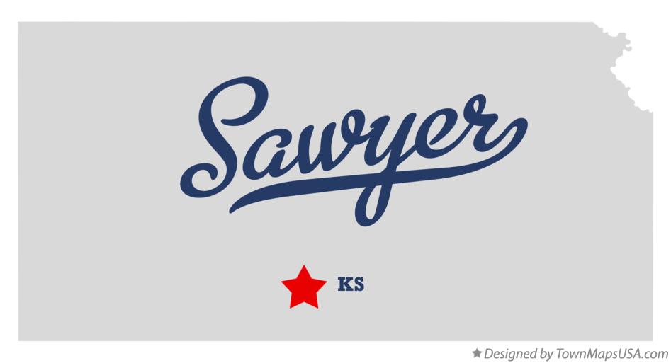 Map of Sawyer Kansas KS