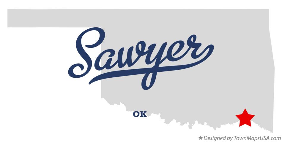 Map of Sawyer Oklahoma OK