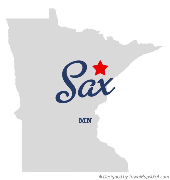 Map of Sax Minnesota MN