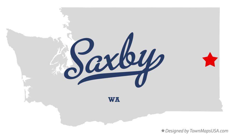 Map of Saxby Washington WA