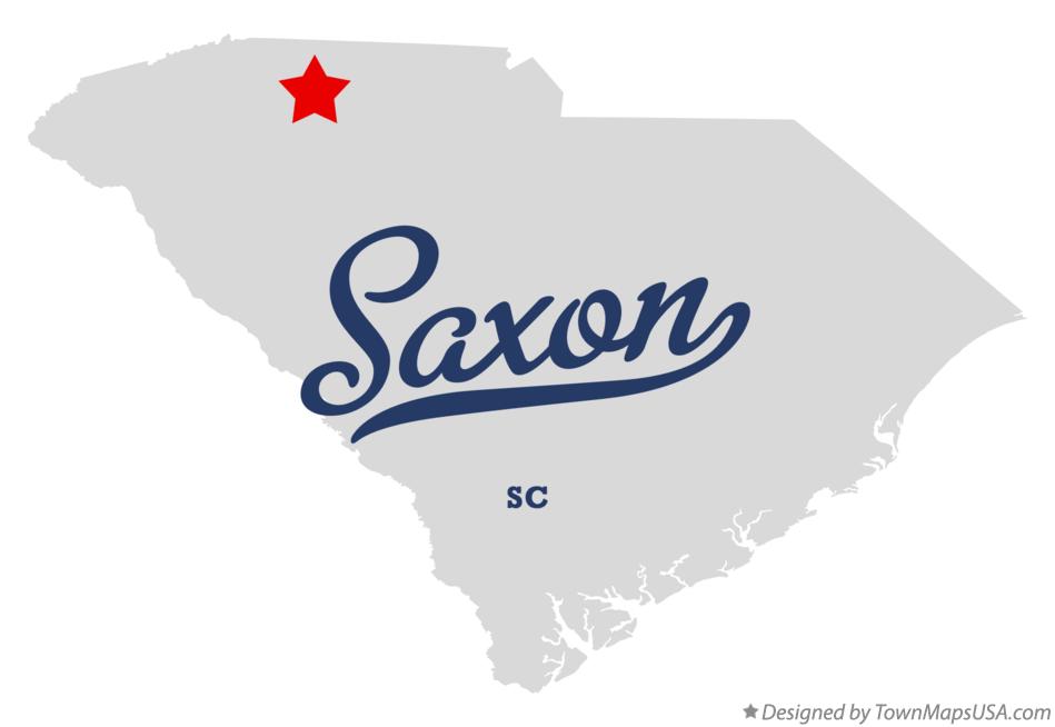 Map of Saxon South Carolina SC