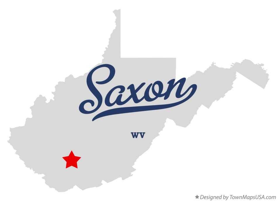 Map of Saxon West Virginia WV