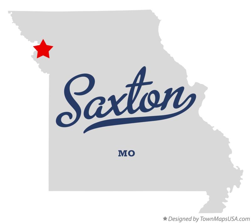Map of Saxton Missouri MO