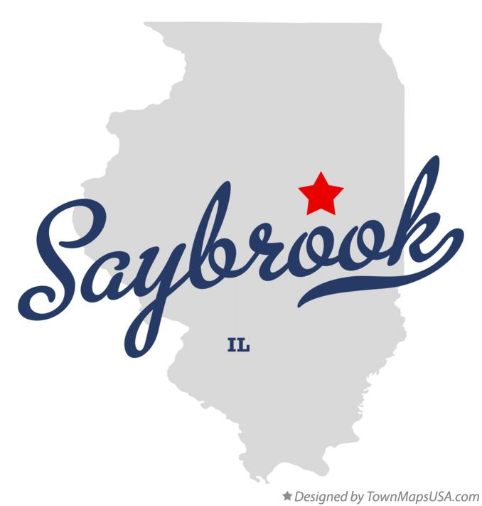 Map of Saybrook Illinois IL