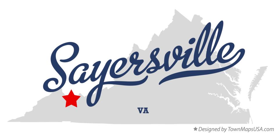 Map of Sayersville Virginia VA