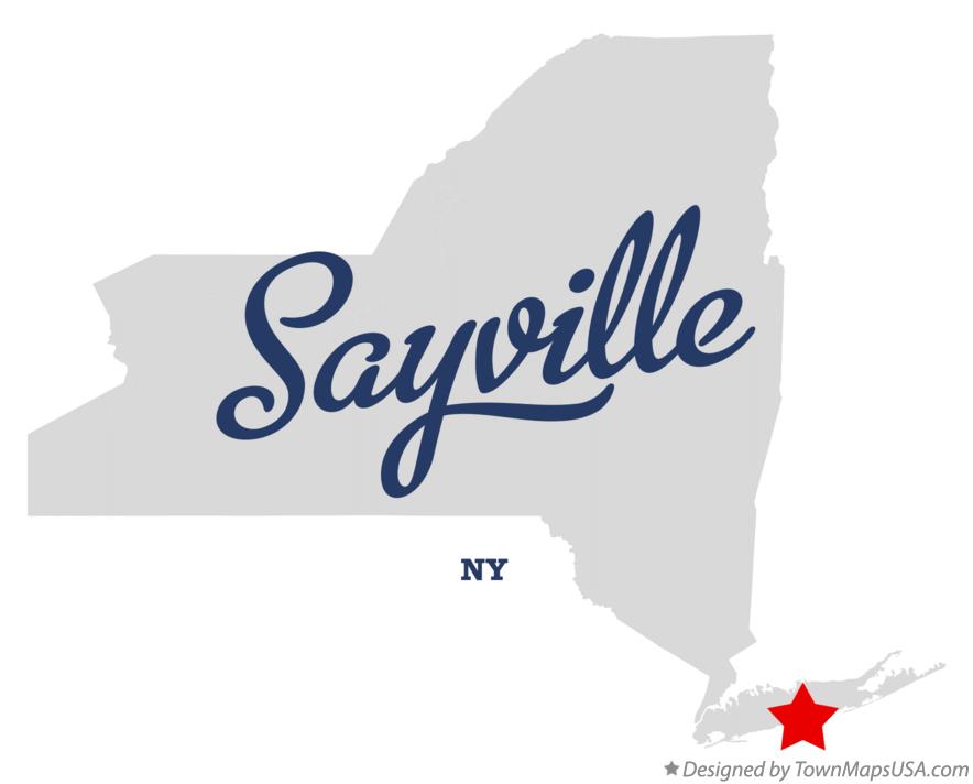 Map of Sayville New York NY