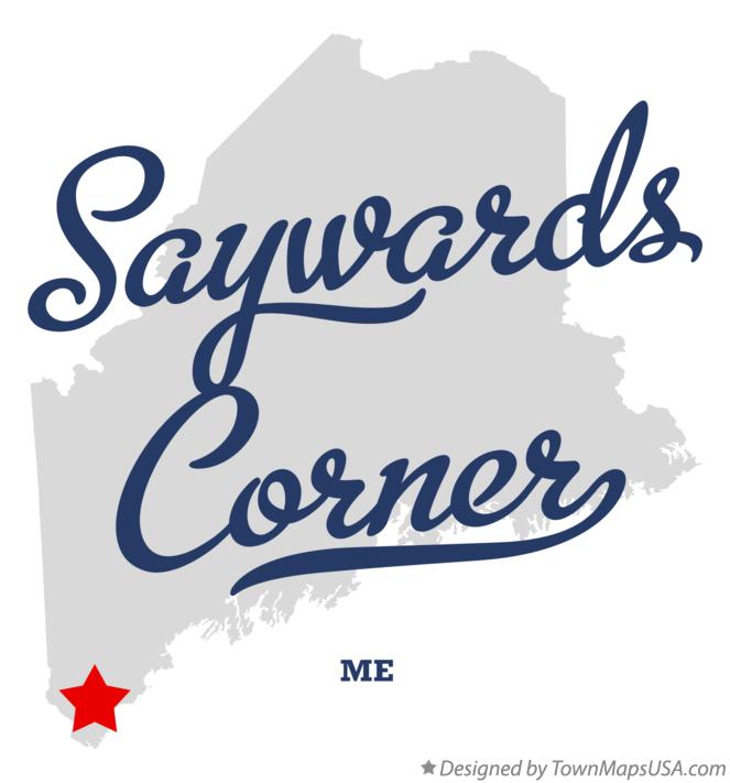 Map of Saywards Corner Maine ME