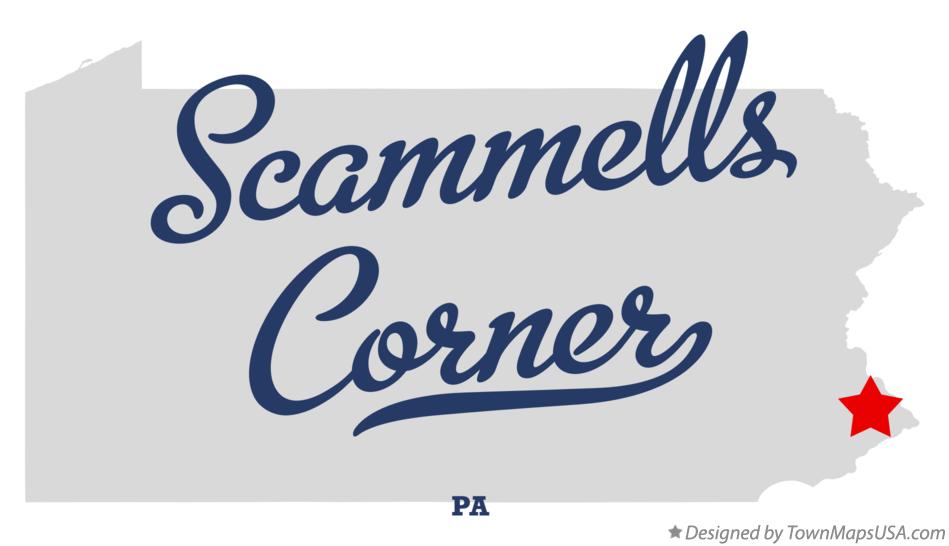 Map of Scammells Corner Pennsylvania PA