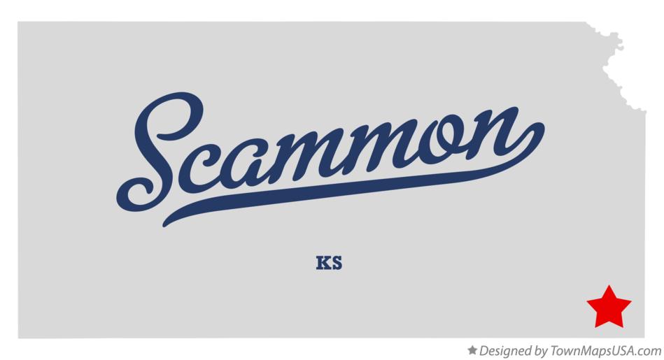 Map of Scammon Kansas KS