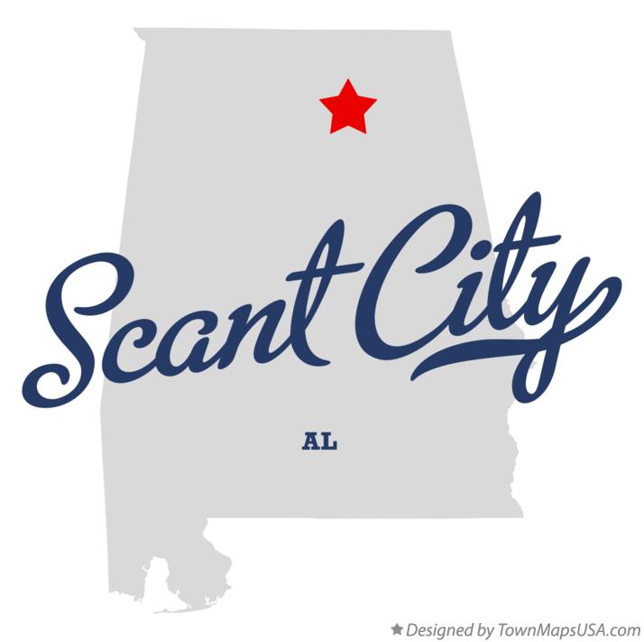 Map of Scant City Alabama AL