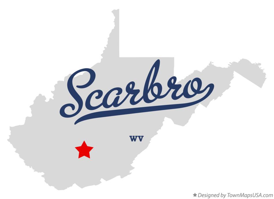 Map of Scarbro West Virginia WV