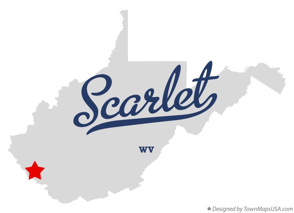 Map of Scarlet West Virginia WV
