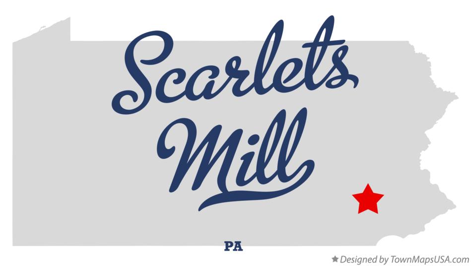 Map of Scarlets Mill Pennsylvania PA