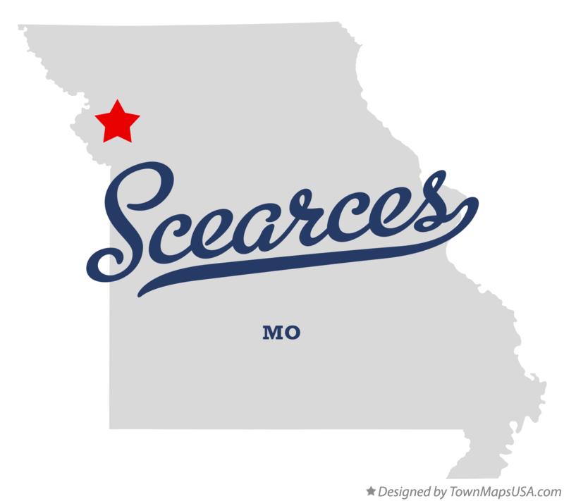 Map of Scearces Missouri MO