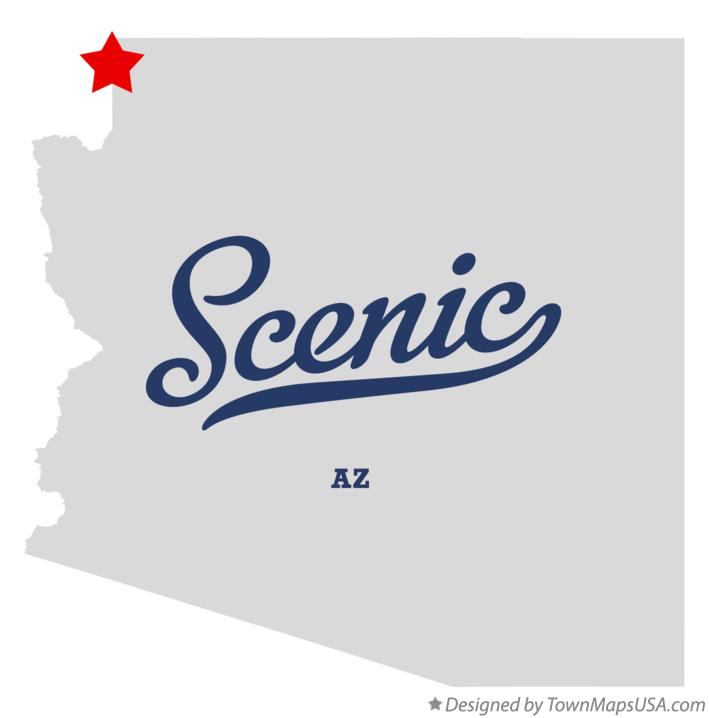 Map of Scenic Arizona AZ