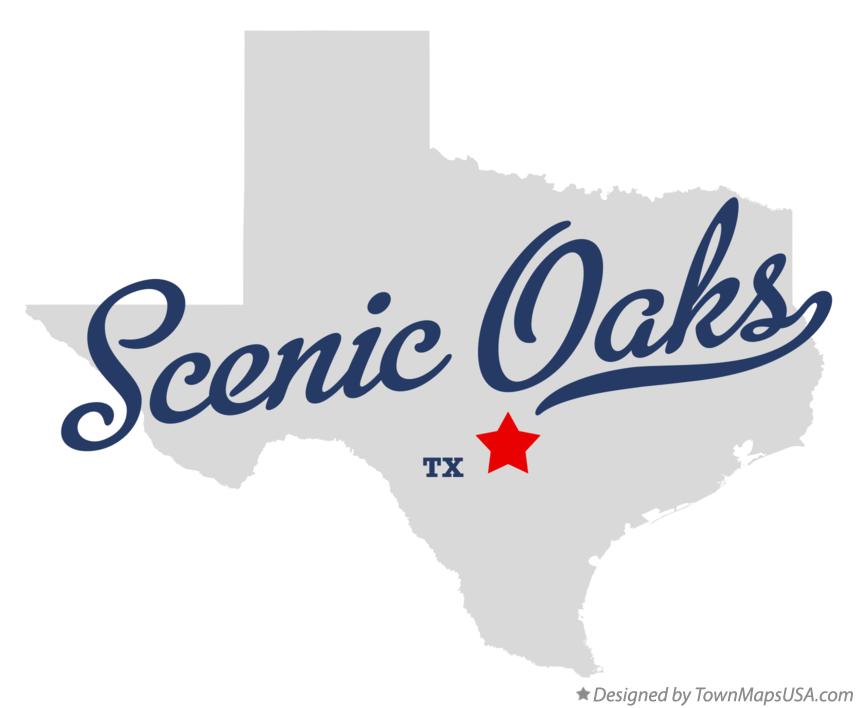 Map of Scenic Oaks Texas TX