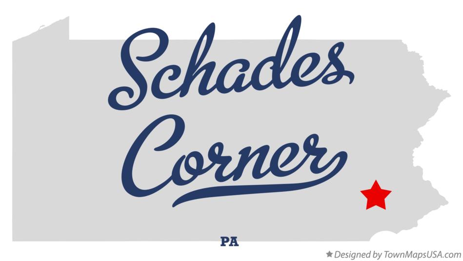 Map of Schades Corner Pennsylvania PA