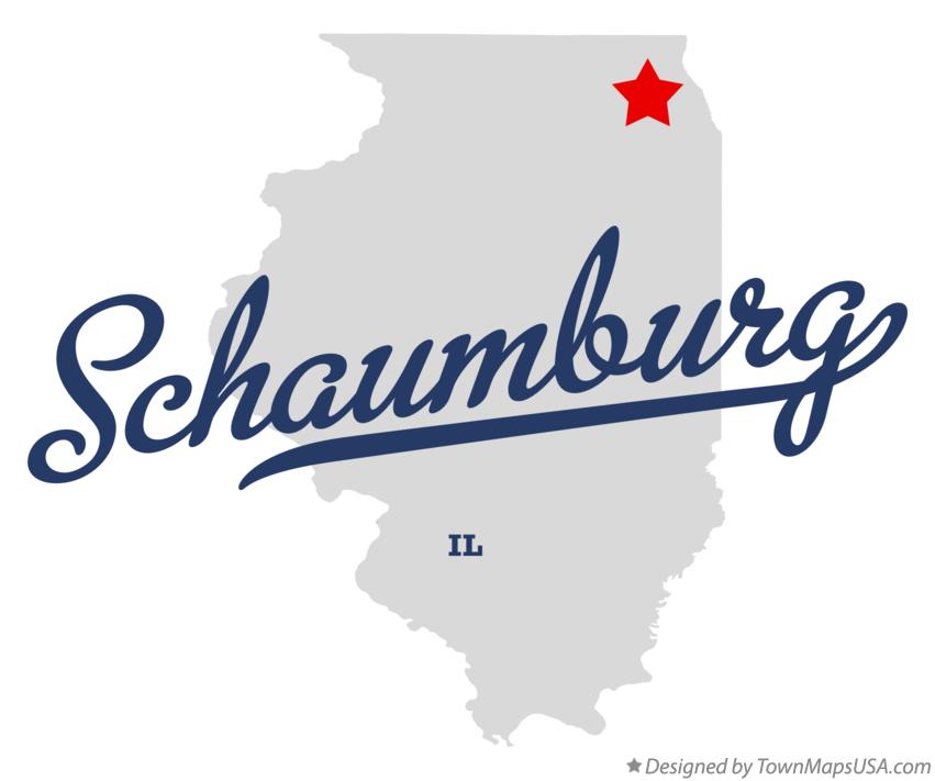 Map of Schaumburg Illinois IL