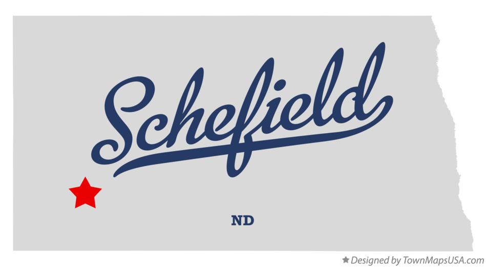 Map of Schefield North Dakota ND