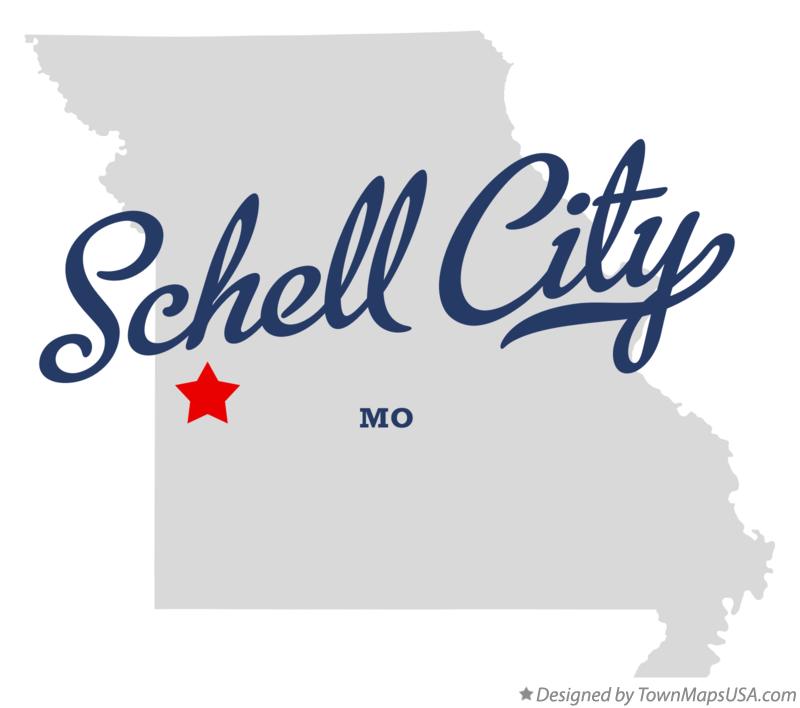 Map of Schell City Missouri MO