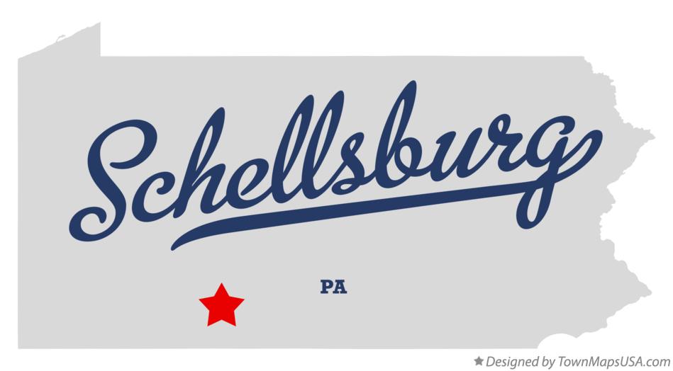 Map of Schellsburg Pennsylvania PA