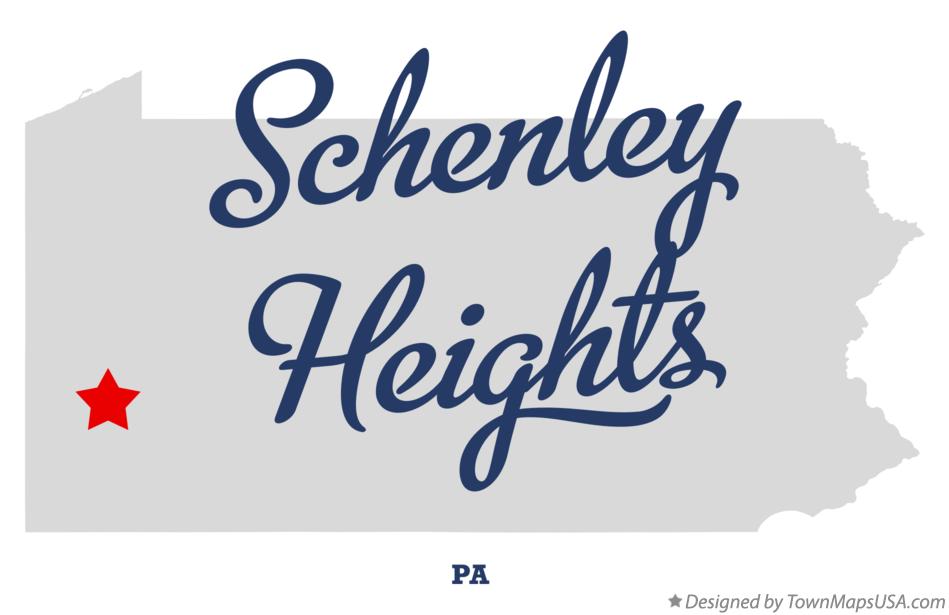 Map of Schenley Heights Pennsylvania PA
