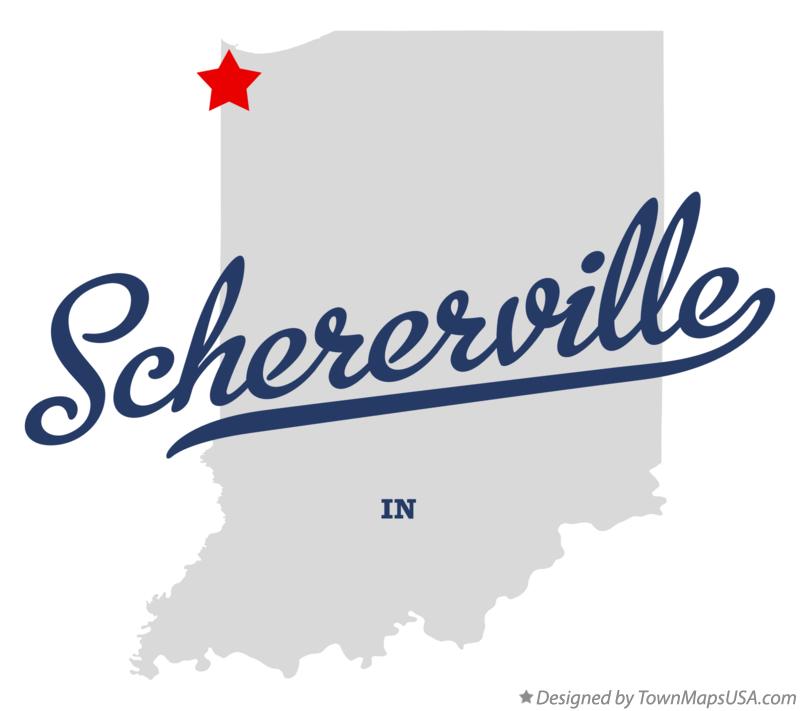 Map of Schererville Indiana IN