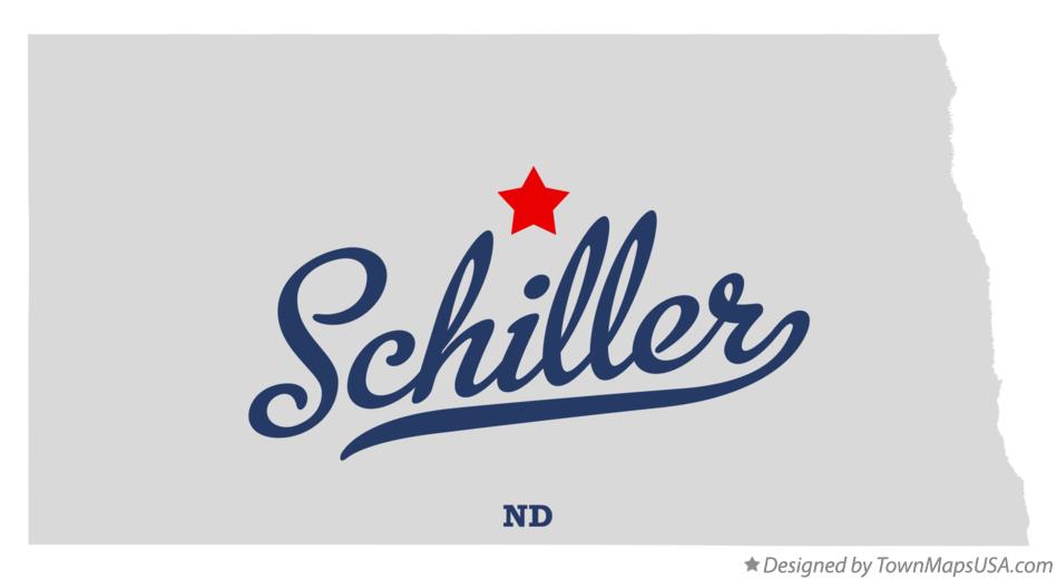 Map of Schiller North Dakota ND