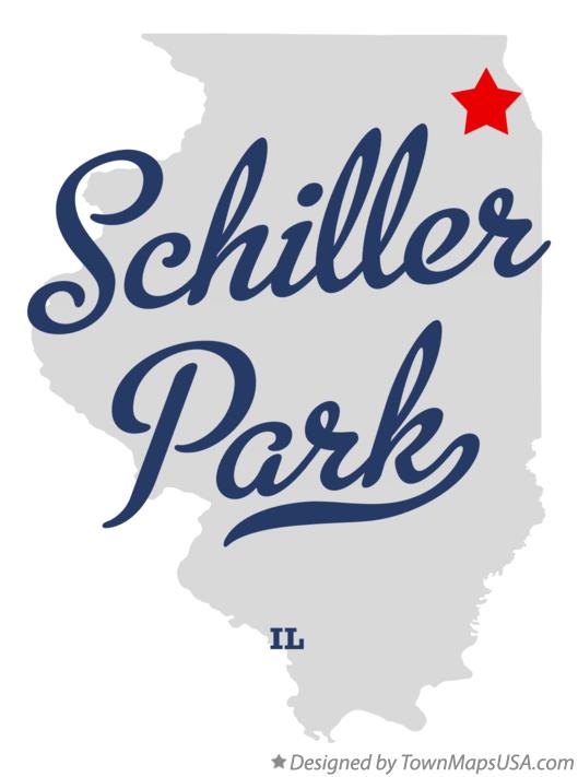 Map of Schiller Park Illinois IL