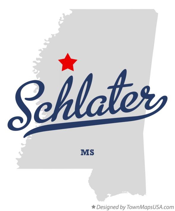 Map of Schlater Mississippi MS