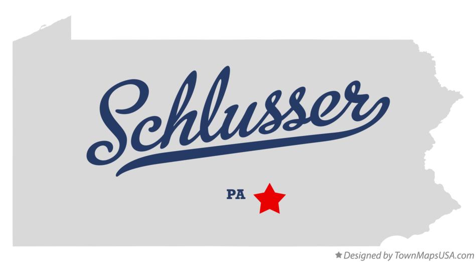 Map of Schlusser Pennsylvania PA