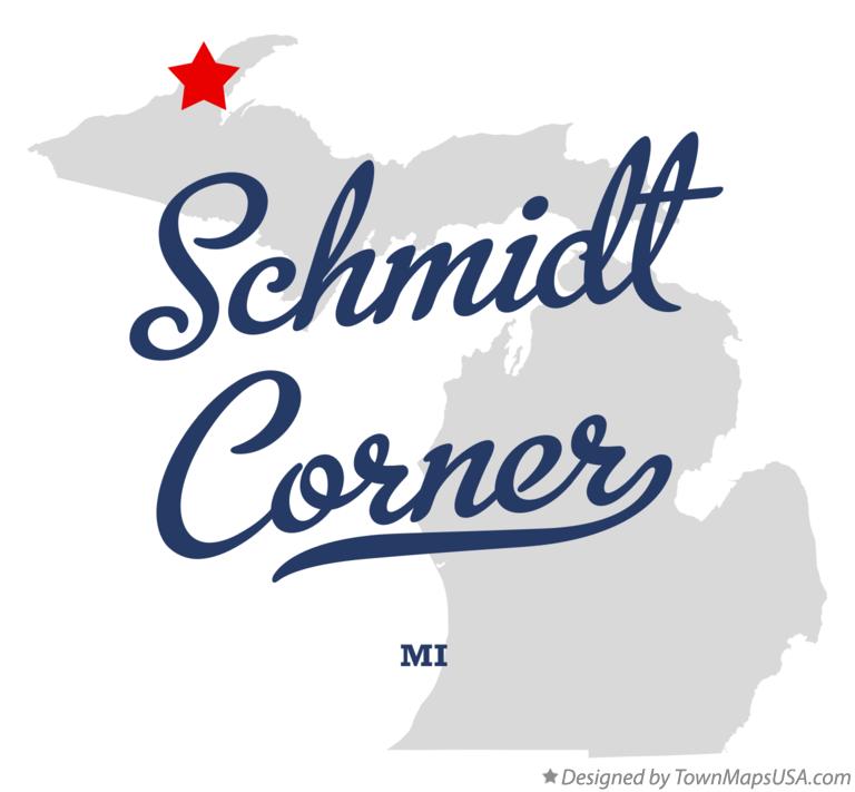 Map of Schmidt Corner Michigan MI