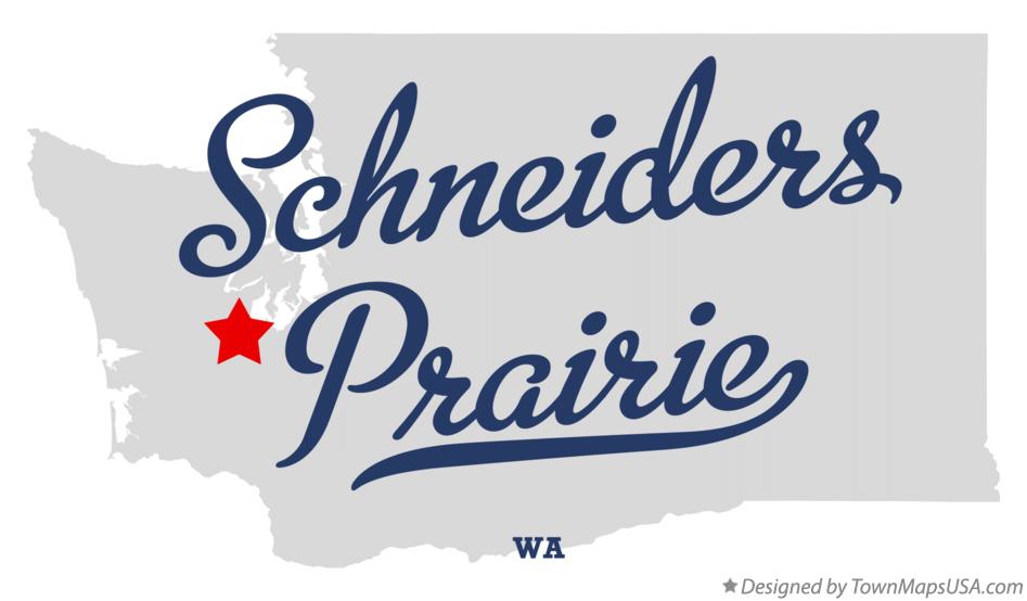 Map of Schneiders Prairie Washington WA
