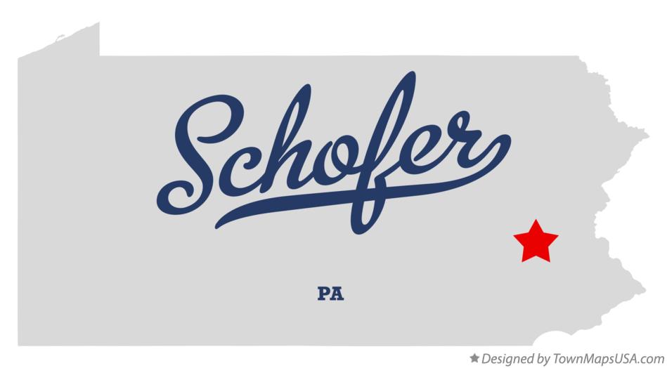 Map of Schofer Pennsylvania PA