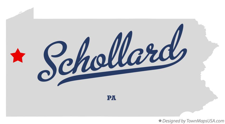 Map of Schollard Pennsylvania PA