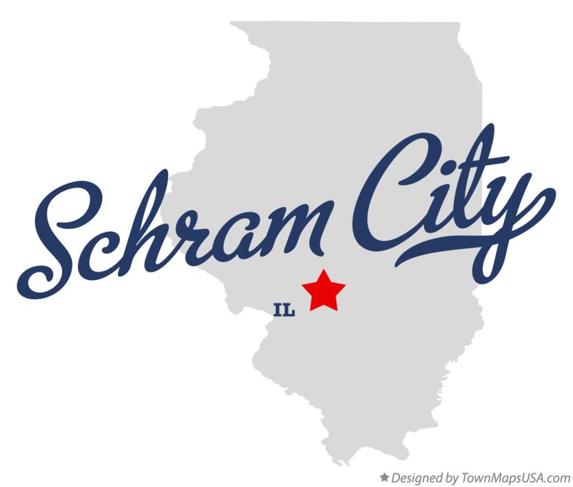 Map of Schram City Illinois IL