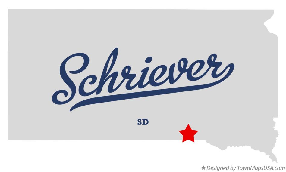 Map of Schriever South Dakota SD