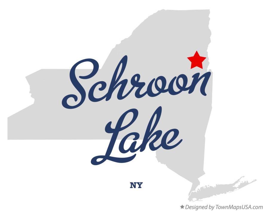 Map of Schroon Lake New York NY