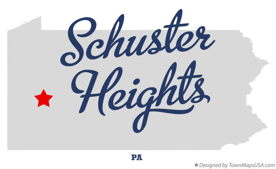 Map of Schuster Heights Pennsylvania PA