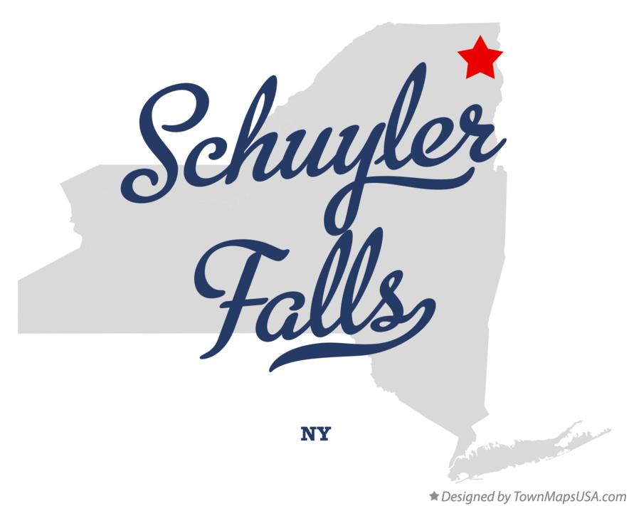 Map of Schuyler Falls New York NY